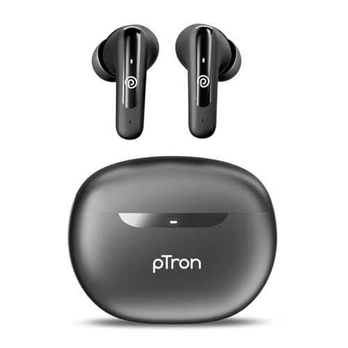 pTron Bassbuds Astra in-Ear TWS Earbuds w/Stereo Sound, 50Hrs Playtime, Stereo Calls, C…