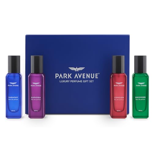 Park Avenue Luxury Perfume Gift Set for Men, 4x20 ml | Euphoria, Conquer, Harmony & Dis…