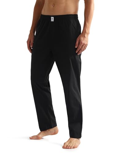 U.S. POLO ASSN.. Mens OELP6 Mid Rise Solid Lounge Track Pants(OELP6-PL_Black_M)
