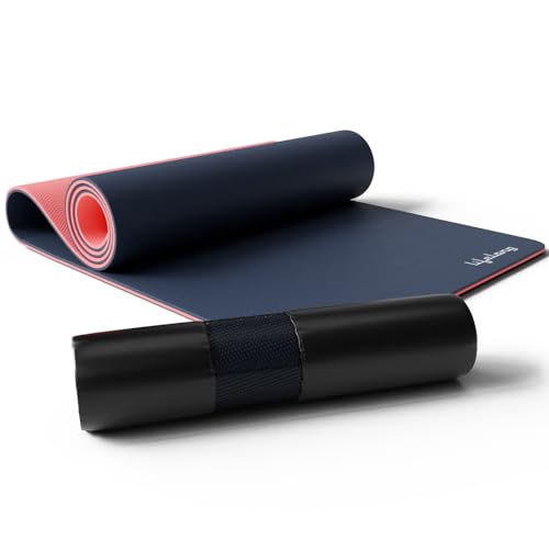 Lifelong Dual Color TPE Material for Women & Men - 6mm Anti-Slip Yoga Mat for Gym Worko…
