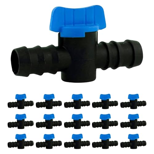 Kamal Agrotech Straight Connector with Tap 16 MM Drip Irrigation Accessories 16mm Pipe…