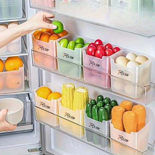 RILION 6 fridge storage boxes multipurpose containers for storage Space-saving Refriger…