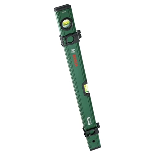 BOSCH 60cm Spirit Level High Precision 0.05mm/m, Fluorescent Bubbles, V-Groove for Flat…