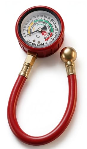Maruti Gold Tire Pressure Gauge Htc For Car, Truck, Motorcycle, Bike, Air Checking Mete…
