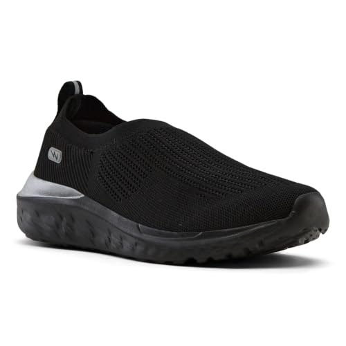Campus Men's ANON Walking Shoes BLK/Silver - 8UK/India