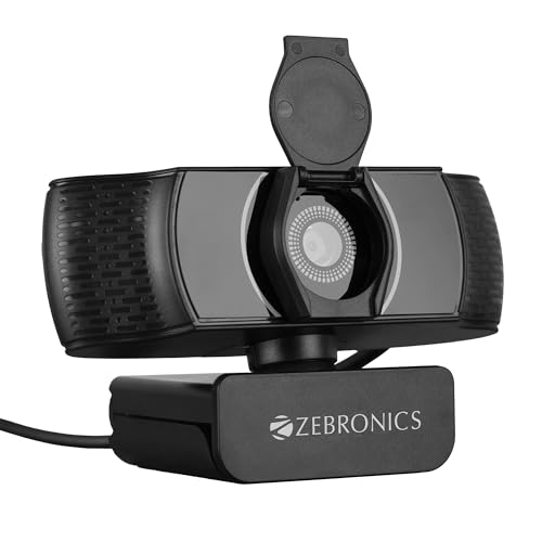 ZEBRONICS Pure Plus 4K Webcam, 3840 x 2160 (4K UHD), 30 FPS, Auto (Focus + White Balanc…