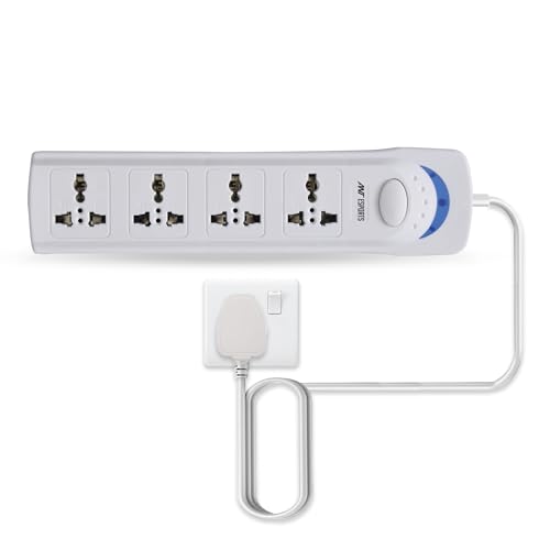 Ant Esports PS400 Power Strips with 4 Universal Socket, 3-Meter-Long Cord, 2500-Watt, F…