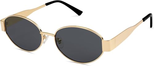 CREEK Retro Oval Sunglasses For Women & Men Trendy Sun Glasses Classic Shades Uv400 Pro…