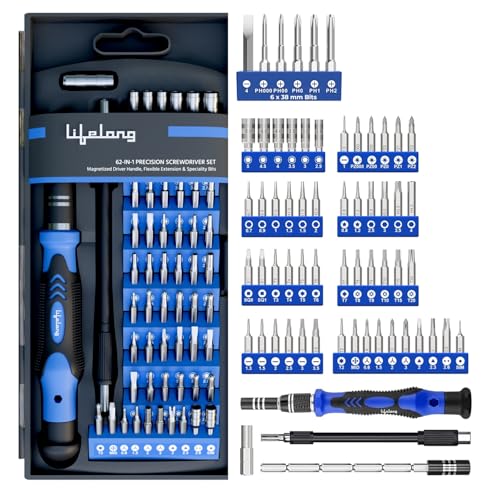 Lifelong 62 in 1 Magnetic Precision Screwdriver Set, Tool Kit for Home | Multipurpose -…