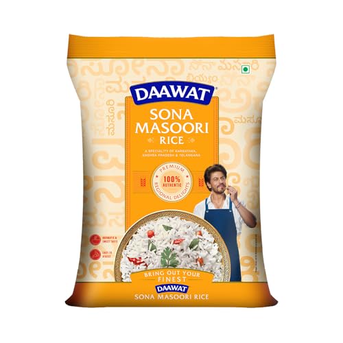 Daawat Sona Masoori Rice 1 kg | Premium Medium Grain Rice | 100% Authentic Regional Del…