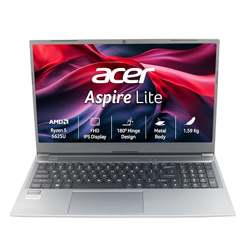 Acer SmartChoice Aspire Lite, AMD Ryzen 5-5625U Processor, 16 GB/512 GB, Full HD, 15.6"…