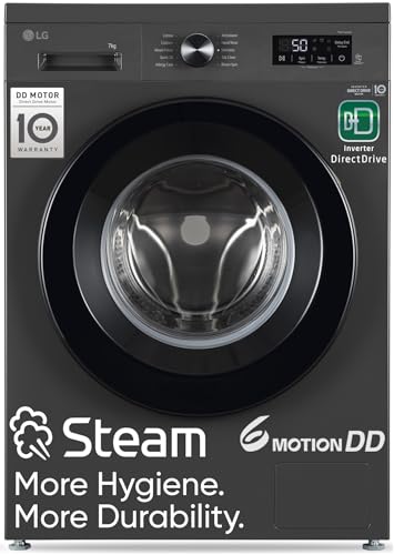 LG 7 Kg, 5 Star, DD Technology, Steam Wash, 6 Motion DD, Fully-Automatic Front Load Was…