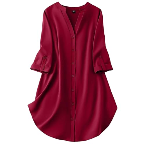 Gufrina Dresses for Women||Viscose Rayon Solid Button Front Shirt Dress for Women || Ro…