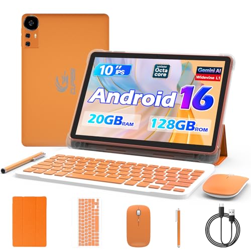 CUPEISI 10" Android 15 Tablet, 20GB RAM+128GB ROM/2TB Expandable for Tablet PC, 2 in 1…