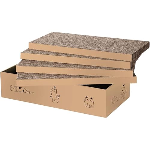 Dog Trust Extra Large Cat Scratcher Cardboard, Scratch Pad with Cat Scratcher Box, Reve…