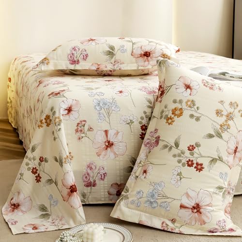 Story@Home King Size Bedsheet | Cloud Cotton Flatsheet King Size with Two Pillow Covers…