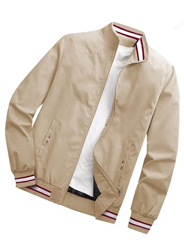 TAGAS Men's Bomber Polyester Standard Length Jacket MJ-9090-S_Khaki