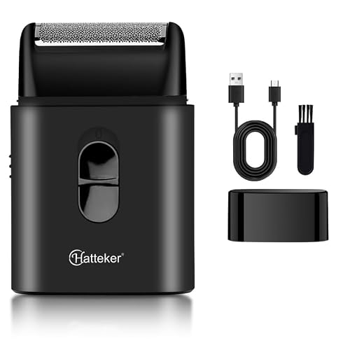 HATTEKER HT-911 Professional Electric Ultra-Thin Shaver Rechargeable Razor for Face Car…