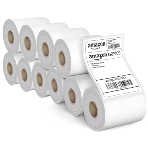 Amazon Basics 70gsm Thermal Label Printer Paper - 4" x 6" (100 x 150 mm)| Ideal for Shi…