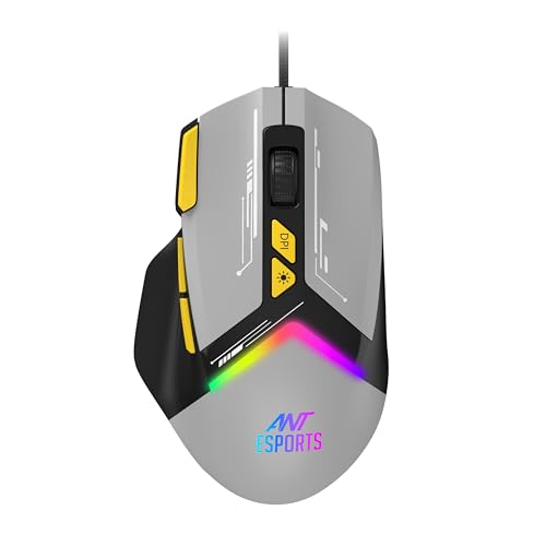 Ant Esports GM333 RGB Wired Gaming Mouse 12800 DPI Optical Mouse 1000Hz Polling Rate 8…