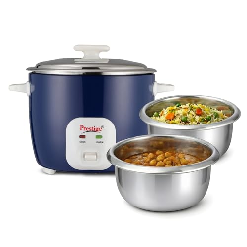 Prestige Electric Rice Cooker - Cute 1.8-2 (1.8 L Open Type, with Stainless Steel Cooki…