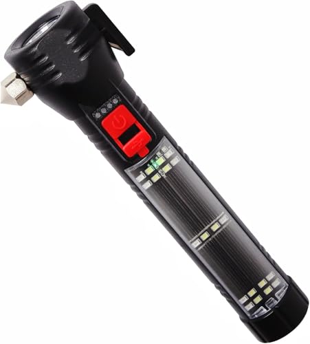 VALUEVIBES 9-in-1 Car Emergency Tool with Flashlight – Solar Charging Multi,Function Fl…