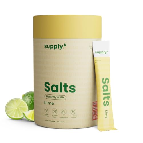 Supply6 Salts | Electrolyte Mix | Zero Added Sugar | Sodium, Potassium, Magnesium, Zinc…