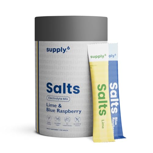 Supply6 Salts | Electrolyte Mix | Zero Added Sugar | Sodium, Potassium, Magnesium, Zinc…
