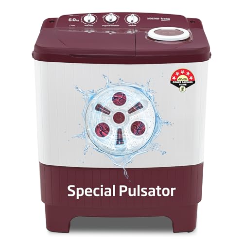 Voltas beko, A Tata Product 6 kg 5 Star Semi-Automatic Top Load Washing Machine With Ai…