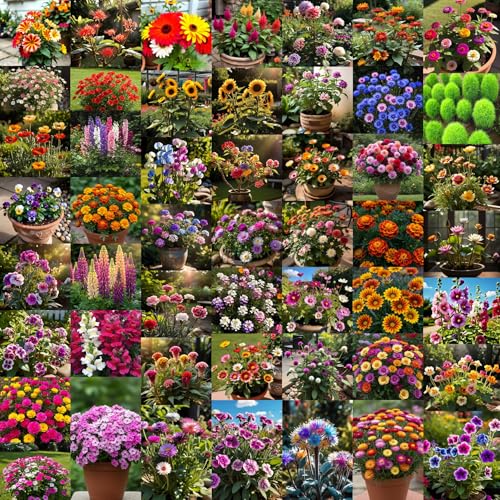 Low Maintenance Hybrid Flower Seeds Combo Pack- All Year Flower Seeds Supply (50 VARIET…
