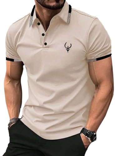 Lymio Polo T Shirt for Men || Men Casual T-Shirt || Polo (Polo-43-Chiku-M) Beige