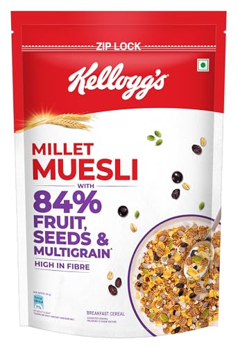 Kellogg's Millet Muesli with 84% Fruit, Seed & Multigrain| Power Breakfast | No Maida N…