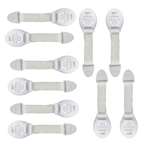 LILBEE Child Safety Locks for Cabinets & Drawers – Pack of 10 | Strong Adhesive Baby Pr…