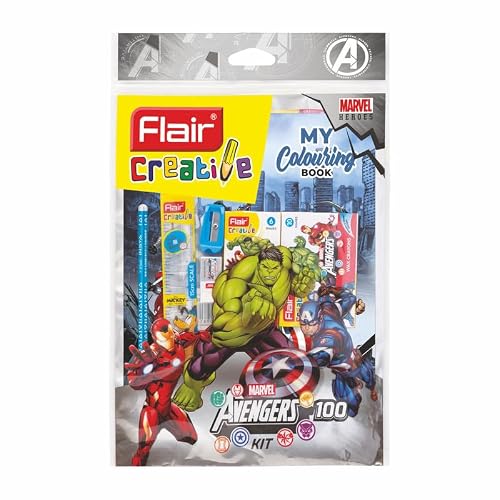 Flair Creative Series Marvel Avengers Stationery Kit | Combination of 34 Assorted Items…