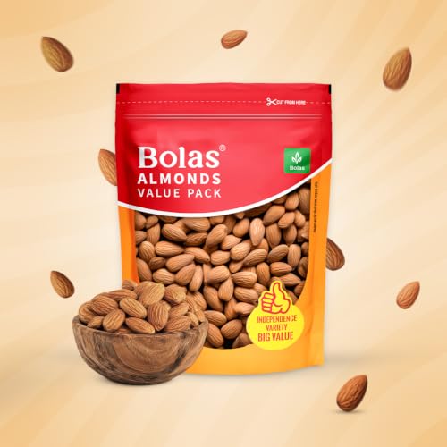 Bolas California Almonds Value Pack 500g | Badam Giri | High in Fiber | Rich in Protein…