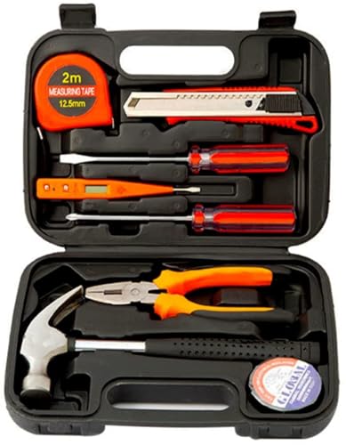 Novo 9Pcs Basic Tool Kit, Home Screwdriver Tool For Women Men Students Kit,Tool Box Wit…