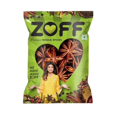 Zoff Star Anise Whole – 100% Pure & Natural Star Spice - Sweet & Aromatic Flavor for Co…