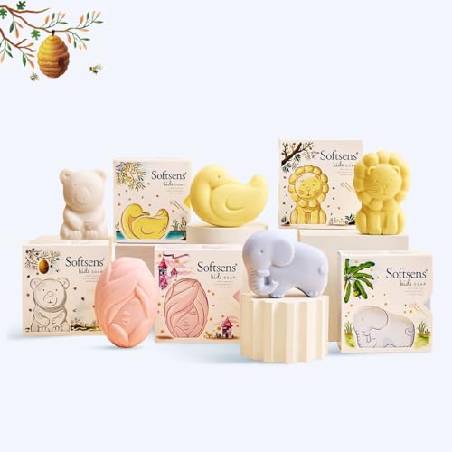 Softsens Assorted Kids Soap 75g each ( Pack of 5 x 75g) | Gentle Nourishing Care with S…