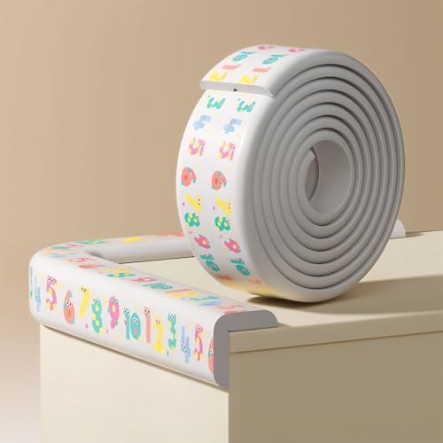 KidDough Baby Proofing Printed Flat Edge Protector - 2 Meters Safety Strip, Furniture,…