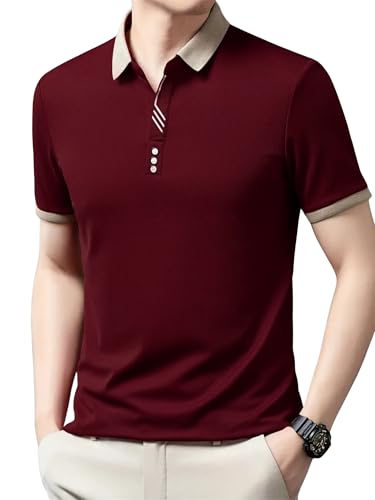 Lymio Men T-Shirt || T-Shirt for Men || Polo T Shirt (POLO-57-Maroon-M)