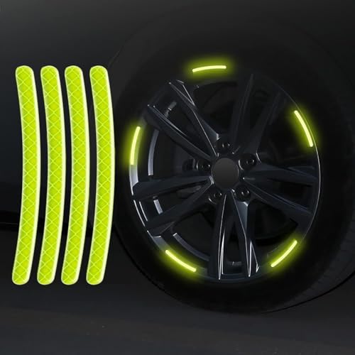 REDWIND 3D Reflective Wheel Tire Rims Stripes Stickers Decals for Car Motorcycle Bike B…