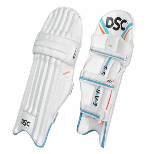 DSC Glider Cricket Batting Legguard for Mens, Color - White, Size - Mens, Right Hand