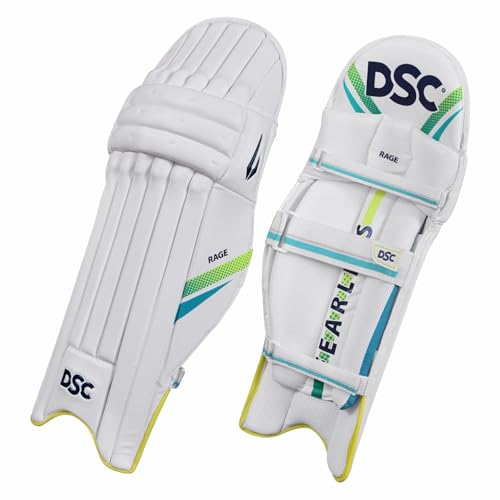 DSC Rage Cricket Batting Legguard for Mens, Color - White, Size - Mens, Right Hand