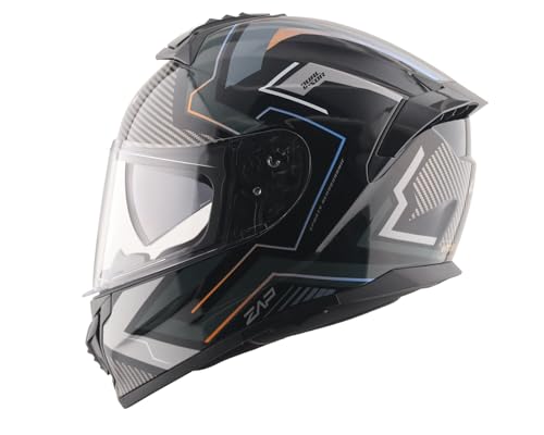Vega Zap Explore D/V Full Face Motorcycle Helmet with Dual Visor, Shock Absorbing Liner…