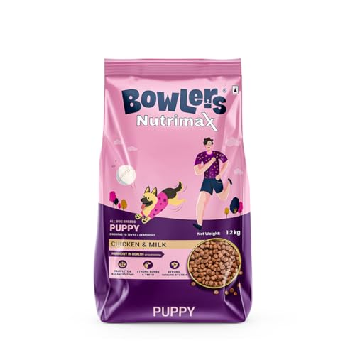 Bowlers Nutrimax Puppy Dry Dog Food | Chicken & Milk |1.2 kg | Smooth Digestion & Shiny…