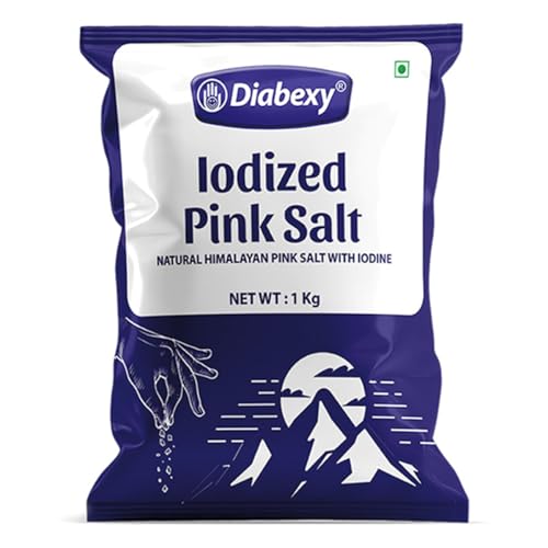 Diabexy Iodized Himalayan Pink Salt - 1 kg | Nutrients and Minerals | No Additives | Un…