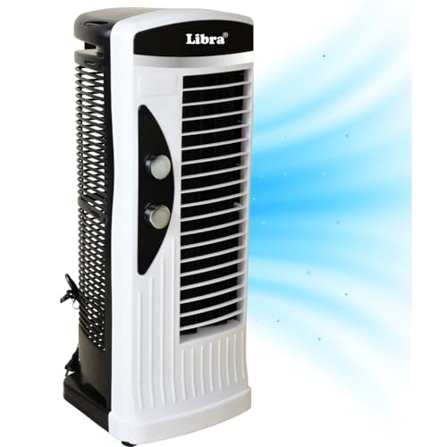 Libra coolX Tower Fan for Room | Electric Bladeless Indoor Standing Tower Fan with 3 Sp…