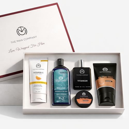 The Man Company Men's Grooming Kit - Unforgettable Him | Set of 5 | Premium Grooming Gi…