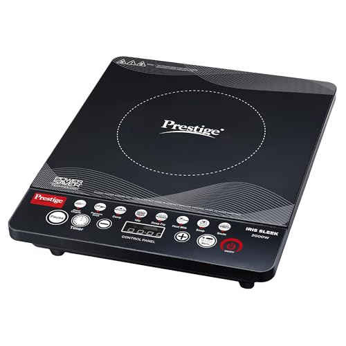 Prestige Iris Sleek 2000 Watts Induction Cooktop-Individual Touch Buttons| 4KV Surge Pr…