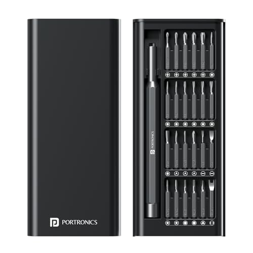 Portronics Bit Box,24-in-1 Screwdriver Kit,Compact,Durable,and Travel-Friendly Tool Kit…